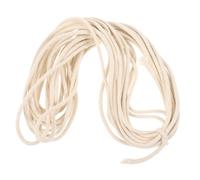 ibasenice Stoppino Rotondo in Cotone Beige per Lampade a Olio e Lampade Alcoliche, Combustione Efficiente e Riduce Fumo Nero, per Luogo e Altare