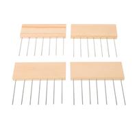 ibasenice Strumenti per Marmorizzazione e Portatile Set 4 Pezzi con Manico in Legno, Pennelli in Setola, Dettagli Fini per Pittura su Tela e Workshop All'aperto