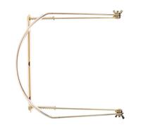 ibasenice Supporto per Armonica a Bocca 24 Fori in Metallo Dorato, Tutore per Collo Comodo e Stabile, Accessorio Portatile per Esibizioni e Prove Musicali