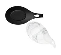 ibasenice Supporto per Mestolo in Silicone 2 Pezzi Antiscivolo Resistente al Calore Design Semplice per Cucina Casa e Locale