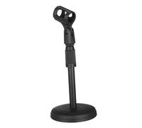 ibasenice Supporto per Microfono da Tavolo in Plastica Nero con Altezza Regolabile 260-360mm, Clip Integrata per Registrazione e Comunicazione in Diretta