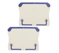 ibasenice Supporto per Spartiti Portatile da Tavolo Pieghevole 2 Pezzi, Leggio Leggero in Plastica Bianca 20,5x16 Cm per Pianoforte, Chitarra e Studio Musicale