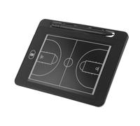 ibasenice Tabellone Elettronico Basket Portatile in ABS Nero con Penna | Salvataggio Strategie, Display Chiaro, per Istruttori e Allenatori, Allenamenti Laterali e Tornei
