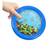 ibasenice Tamburo Per Ragazzo Ragazza a Onde Oceaniche Perline a Forma Di Onda, Strumento Musicale a Percussione Leggero in Pvc, Giocattolo Educativo Per Lo Sviluppo Motorio e Senso Del Ritmo