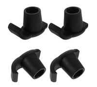 ibasenice Tappetini Antiscivolo Attacco Standard 24mm Set 4 Pezzi per Deambulatore in Plastica Nera Accessori per Walker per Uso Interno ed Esterno