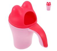 ibasenice Tazza Per Lavaggio Per Coppa Doccia Creativa Con Manico Adatta Per Bagnetto e Shampoo Rosa