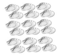 ibasenice Teglie in Alluminio Colore Argento Conduzione Termica Efficiente 100 Pezzi USA e Getta per Capesante e Ostriche per Cottura al Forno e Buffet Eleganti