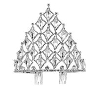 ibasenice Tiara Sposa Con Pettine Per Per Principesse e Regine Headpiece Per Matrimoni Prom e Feste Teatrali