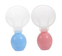 ibasenice Tiralatte Manuale Portatile per Neomamme Copertura a Tromba, Silenzioso e Confortevole, in Silicone e Pp, 2 Set per Allattamento Facile al Petto