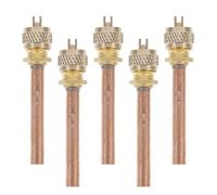 ibasenice Valvola Unidirezionale 6,3 Cm per Frigorifero in Rame Design a Dado Zigrinato, Kit da 5 Pezzi per Accessori Condizionatore e Impianto Frigorifero