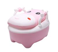 ibasenice Vasino Wc Portatile per Design Animato Antispruzzo e Facile Pulire Materiali PP e PU Vasino Educativo per Ragazzi e Ragazze Colore Rosa