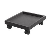 ibasenice Vassoio per fioriere stabilimento di fioriera con Le Ruote Vassoi per vasi circolari Servire Il Vassoio fioriera da Esterno sottovaso Quadrato Vassoio per Vaso di Fiori Grigio