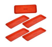 ibasenice Vassoio per Sottovaso Rettangolare per Piante da Davanzale, Set 5 Pezzi in Plastica Pp Resistente, Vaschetta Raccogli Gocce Profonda per Piante da Interno e Balcone