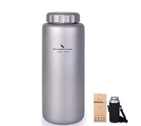 iBasingo 1050 ml, bottiglia d'acqua in titanio per esterni, a prova di perdite, bocca larga, sport, campeggio, tè, caffè, mensa, bollitore per escursioni, arrampicata, corsa Ti3005D