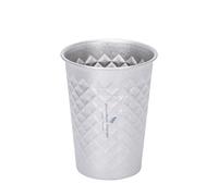 iBasingo Bicchiere in titanio da 300 ml, più leggero, per campeggio, attività all'aperto, feste, in metallo, per beer juice, lavabile in lavastoviglie, insapore, texture martellata (cristallizzazione