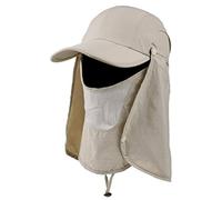 iBasingo Cappello da Sole Maschera Viso Rimovibile UPF 50+ Protezione UV Estiva Cappuccio da Giungla Ad Asciugatura Rapida con Patta Copricuscino per Uomo Donna Outdoor Campeggio Trekking Pesca BVH19