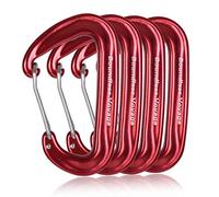 iBasingo Moschettoni 12KN Heavy Duty D-Type Clip Forte e Leggero Nonlocking Alluminio Moschettone Wiregate Quickdraw Clips Zaino Fibbia Gancio Campeggio Amaca Escursionismo Pesca Strumento BV1026