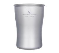 iBasingo Ti3233D - Tazza da birra in titanio da 600 ml, ultraleggera, impilabile, monostrato e succosa, acqua fredda, per attività all'aperto, portatile, in metallo durevole