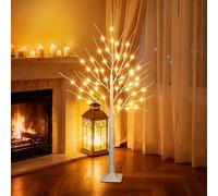 iBaycon Albero di betulla di Natale di 4FT 48LED, luci artificiali