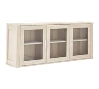 Ibbe Design Furniture Armadio da Parete, Legno, Finitura a Olio Bianco, L150x B34x H60 cm