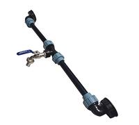 IBC - Connettore per serbatoio, set di collegamento IBC, per 2 serbatoi IBC, adattatore IBC, con rubinetto da giardino da 3/4", valvola per container IBC, adattatore di scarico DN50 (75 mm) (A)