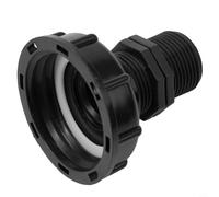 IBC Container Adapter S60x6 Filettatura esterna in plastica per serbatoio acqua piovana connettore nero guarnizione migliorata filettatura lunga 2,5 cm per 20 mm 25 mm 32 mm per (32 mm)