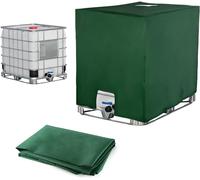 IBC, copertura per serbatoio dell'acqua, antipolvere, protezione anti-UV, copertura protettiva, adatto per serbatoi IBC da 1000 l, serbatoio dell'acqua piovana (120 x 100 x 116 cm, verde)