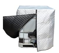ibc, copertura per serbatoio IBC, isolamento termico, protezione antipioggia e antigelo, copertura protettiva per serbatoio IBC da 1000 l, contenitore per acqua piovana (argento)