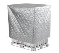 IBC - Copertura termica per serbatoio IBC, protezione antigelo, protezione IBC, isolamento termico IBC, copertura per serbatoio dell'acqua - 120 x 100 x 116 cm (bianco)