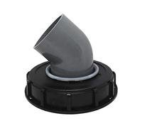 IBC - Filtro per coperchio per acqua piovana, 1000 litri, per bidoni IBC, con coperchio in plastica, con foro di sfiato (nero, 165 mm/45°)
