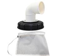 IBC Kit filtro serbatoio - Tubo gomito 90° con tappo filettato per serbatoio di stoccaggio, spina di conversione tubo multiangolo, valvola di controllo del liquido esterna per ingresso portatile