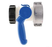 IBC, rubinetto di scarico per serbatoio dell'acqua, robusto adattatore per rubinetto di arresto per design con filettatura grossa, riduce al minimo i rischi di fuoriuscite (DN40 (62 mm)