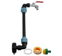 IBC Ton Joint Accessory, 3/4" IBC, kit di collegamento rubinetto a collo di cigno in ottone, rubinetto di uscita pioggia per serbatoi di serbatoio, serbatoi di acqua piovana