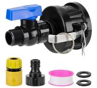 IBC Tote Adapter Kit con 2 Pollici Cam Lock Raccordo 3/4 GHT Ingresso e Uscita per Trasferimento Acqua Efficiente