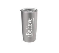 iBelieve in bianco Bicchiere termico in acciaio inox doppia parete