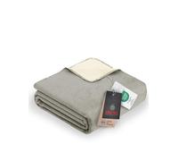 Ibena - Coperta in misto cotone, 805 silber/wollweiß, 150 x 200 cm