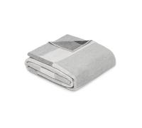 Ibena Madeira - Coperta 150 x 200 cm, in misto cotone, morbida, calda e lavabile, colore: grigio