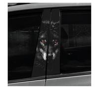 IBENZIGH Adesivi per Auto A Forma Lupo Arrabbiato Impermeabili per Il Montante B Dell'auto per Proteggere dai Graffi Le Portiere Dell'auto E I Pilastri Decorazione Auto(Type I)