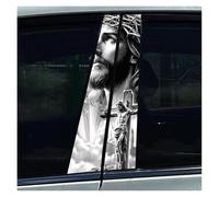 IBENZIGH Adesivi per Montanti B Dell'auto con Preghiera A Dio Decorazione per Colonna Centrale Dell'auto Graffi Decalcomanie Impermeabili Decorazione Auto(Type C)