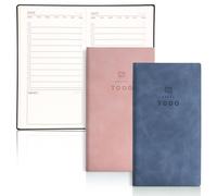 IBEQUEM 2 pianificatori settimanali A6 non datati con lista delle cose da fare, quaderni personali, taccuini, mini copertina rigida per studio, lavoro (rosa e blu scuro)