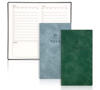 IBEQUEM 2Pcs to Do List Notebook, A6 Daily Planner Pocket Notebook Con 196 Pagine, Morbida Copertura In Pelle Pu, Elenco Delle Attività, Pratico Notebook Per Ufficio, Viaggi, Scuola