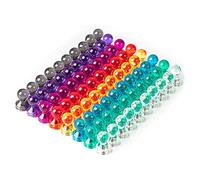IBEQUEM 80 perni magnetici, mini magneti colorati per lavagna bianca, calamite multiuso in plastica, magneti conici per lavagne, piatti, frigoriferi e altro ancora