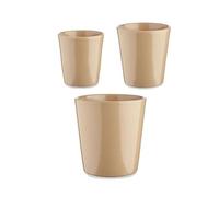 Ibergarden Set di vasi Ø 14 cm Ø 22 cm Ø 17 cm Conico 3 Pezzi Beige