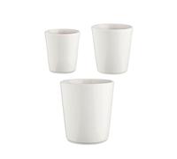 Ibergarden Set di vasi Ø 14 cm Ø 22 cm Ø 17 cm Conico 3 Pezzi Bianco
