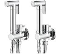 Ibergrif Doccetta per Bidet con Miscelatore, Supporto e Flessibile, Acqua Fredda, Finitura Cromo, M22015R (Confezione da 2)