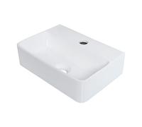 Ibergrif Lavandino da Cucina in Ceramica Bianca, Antigraffio con Foro per Rubine