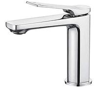 Ibergrif M11004 Praga, Miscelatore Lavabo, Rubinetto Monocomando per Bagno, Cromo, Argento