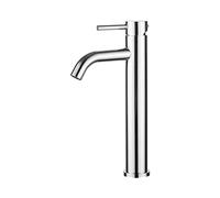 Ibergrif M11203 Rubinetto per lavabo alto, miscelatore monocomando per lavandino, acciaio inossidabile, cromo