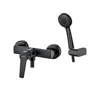 Ibergrif M12026B Rubinetto per Vasca da Bagno Rubinetto Miscelatore Monocomando per Doccia con Doccetta, Supporto e Flessibile Rubinetto per Vasca da Bagno