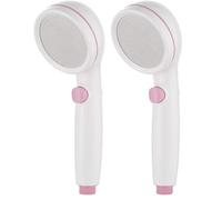 Ibergrif M20223-1 - Doccetta Telefono Alta Pressione, Soffione Nappa Doccia, Risparmio Acqua, Rosa (Confezione da 2)